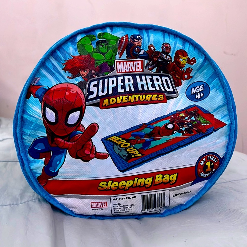Marvel superhero sleeping bag